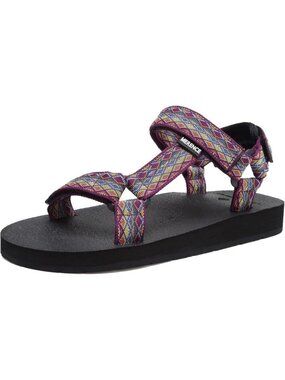 Women's Purple Arch Yoga Mat Insole Outdoor Light Weight Hiking Sandal Shoes